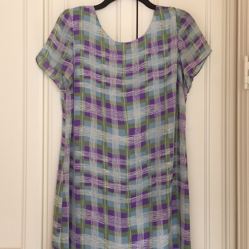 Long, multiply colored dress